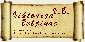 Viktorija Beljinac vizit kartica